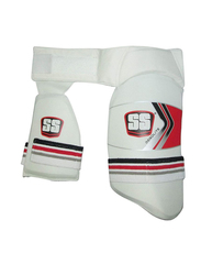 SS Aerolite 2-in-1 Cricket Thigh Pad Guard, White