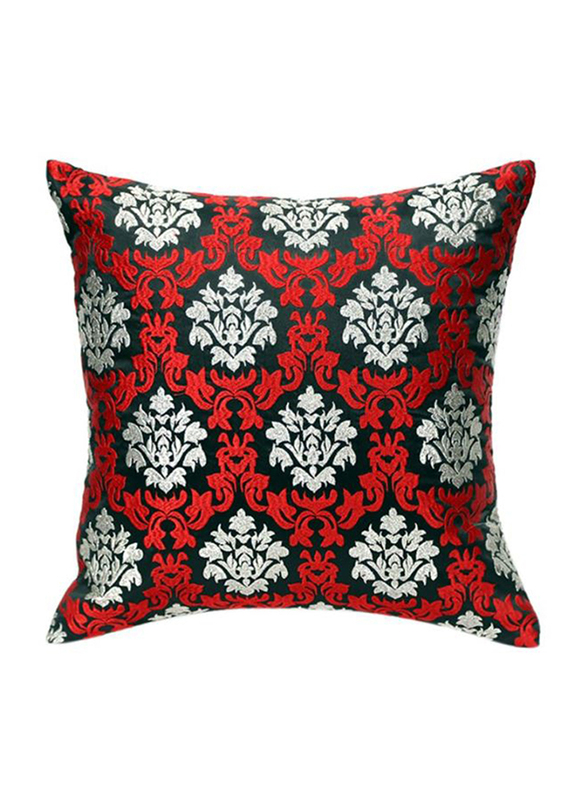 OraOnline Rosario Black/Red Decorative Cushion/Pillow, 40x40 cm