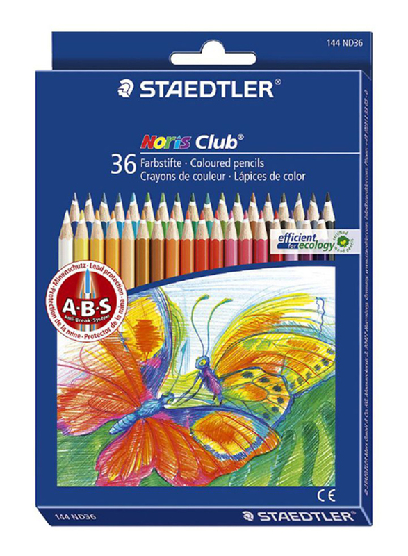 

Staedtler StaEDT Perfumeler 36-Piece Noris Club Color Pencil Set, ST-144-ND36, Multicolour