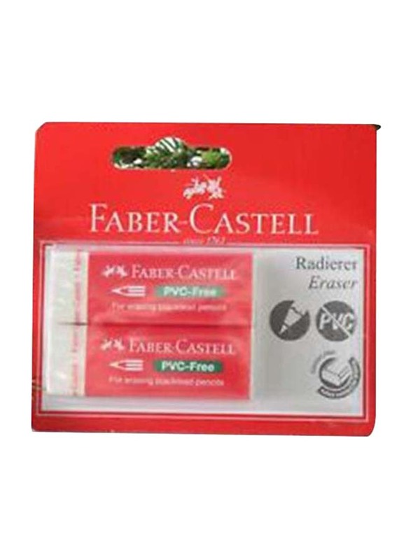 

Faber-Castell 2-Piece PVC Free Eraser Set for Graphite Pencil, White