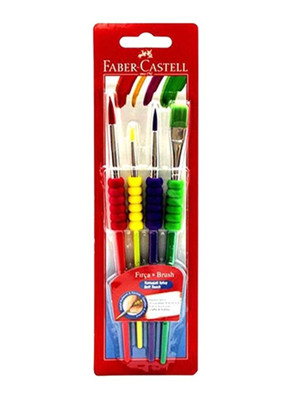 

Faber-Castell Soft Grip Paint Brush Set, 4-Piece, Multicolour