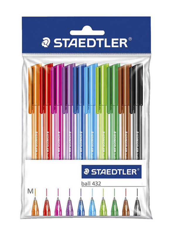 

Staedtler StaEDT Perfumeler 432 Ballpoint Color Pen Set, 10 Pieces, Multicolour