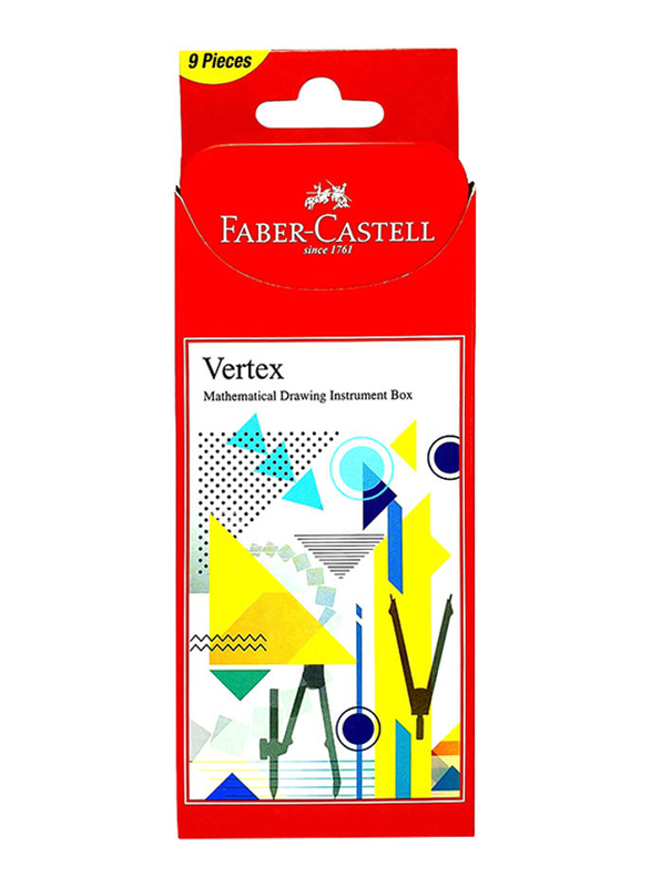 

Faber-Castell 9-Piece Vertex Mathematical Set, Red