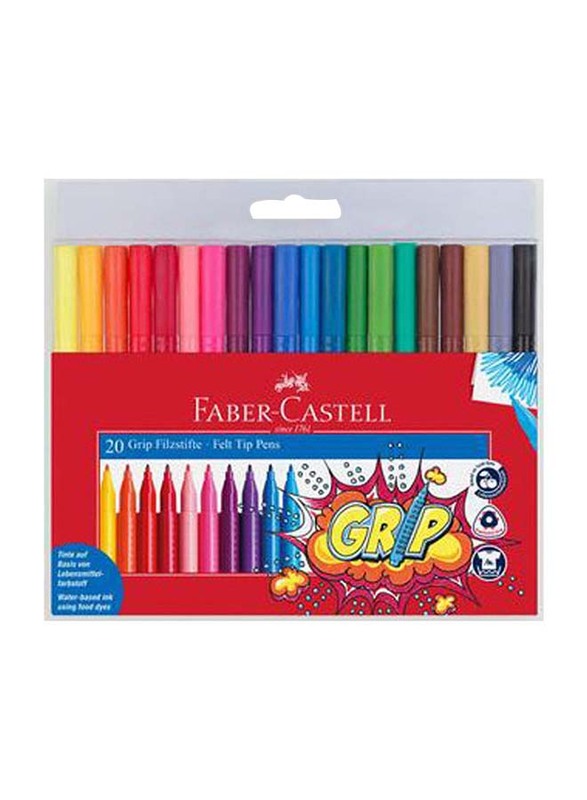 

Faber-Castell Grip Felt Tip Pen Set, 20 Pieces, Multicolour