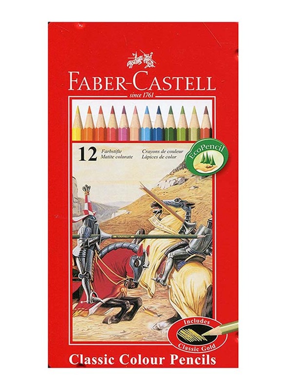 

Faber-Castell Classic Color Pencil Set, 12 Pieces, FC115852, Multicolour