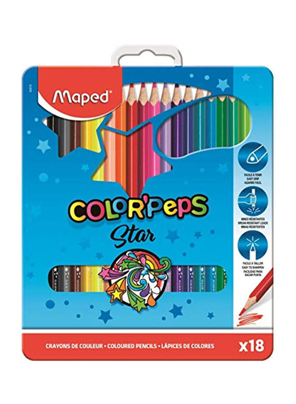 

Maped 18-Piece Colorpeps Star Color Pencil Set, 832015, Multicolour