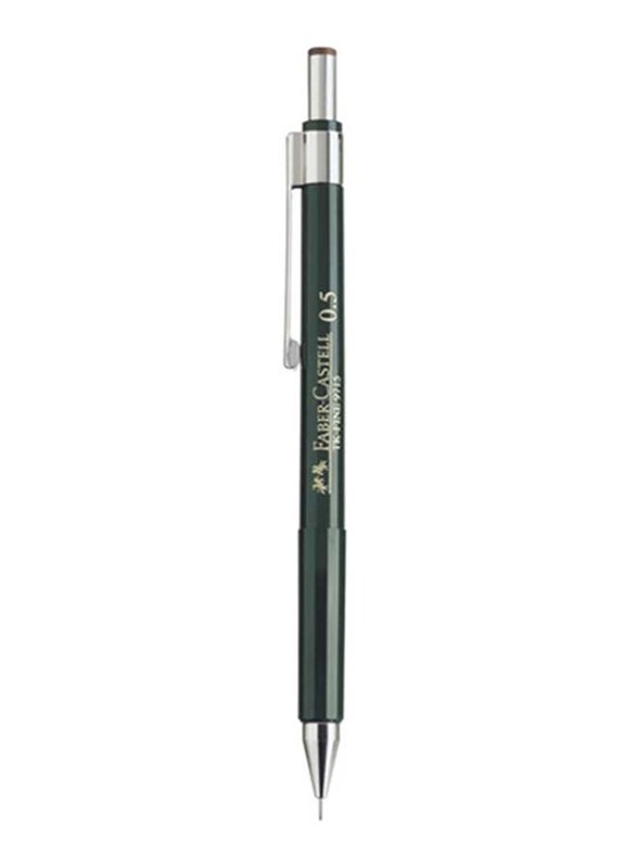 

Faber-Castell TK-Fine 9715 10-Piece Mechanical Pencil Set, 0.5mm, 136500, Green/Silver