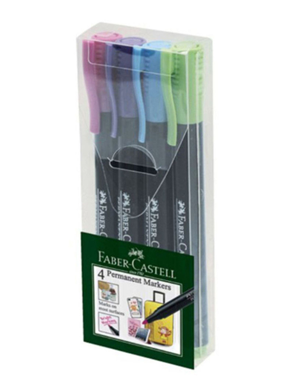 

Faber-Castell Permanent Marker Set, FCM156474, 4-Piece, Multicolour