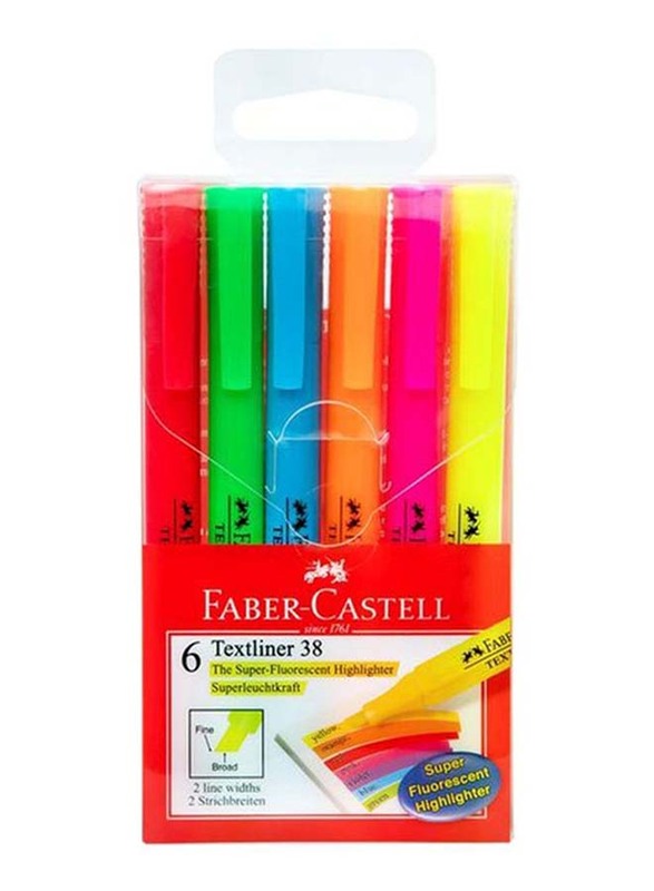 

Faber-Castell Super-Fluorescent Highlighter Set, 6-Piece, Multicolour