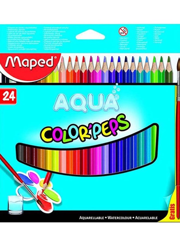 

Maped 24-Piece Aqua Color Pencil Set, FR83601308, Multicolour