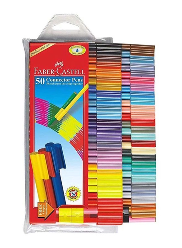 

Faber-Castell Connector Pen with 4 Free Connector Set, 50-Piece, Multicolour