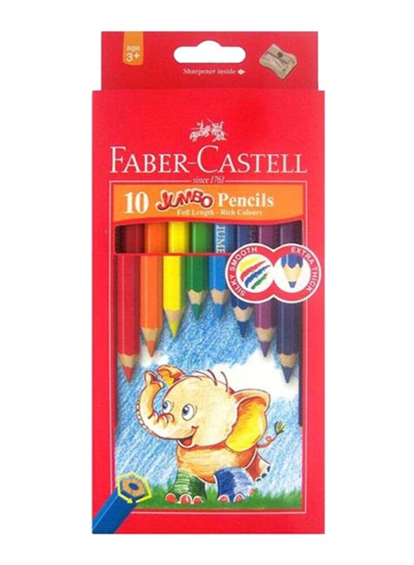 

Faber-Castell Jumbo Pencil Set, 10 Pieces, Multicolour