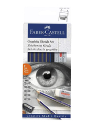 Faber-Castell Graphite Sketch Set, 8 Pieces, Multicolour