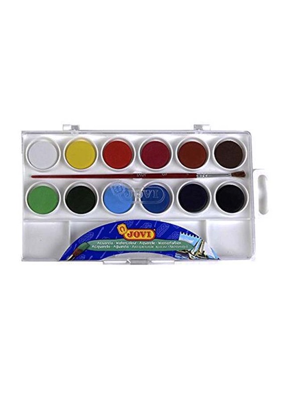 

Jovi Watercolour Palette and Brush Set, 800/12, Multicolour