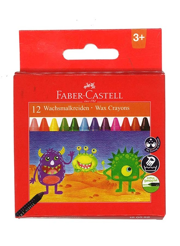 

Faber-Castell Wax Crayon Set, 12-Piece, FCIN120043, Multicolour
