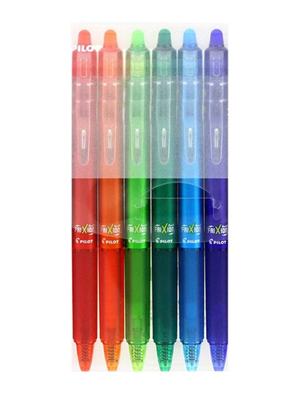 

Pilot Frixion Ball Knock Retractable Gel Ink Pen Set, 6 Pieces, Multicolour