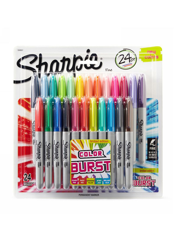 

Sharpie 24-Piece Burst Highlighter Permanent Marker Set, Multicolour