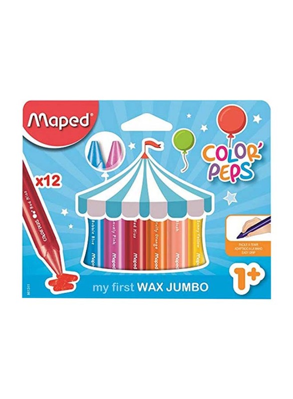 

Maped Color Peps My First Jumbo Wax Crayon Set, 12-Piece, Multicolour