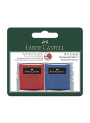 Faber-Castell 2-Piece Kneadable Art Eraser Set, Multicolour
