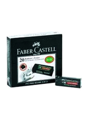 Faber-Castell 20-Piece Pencil Eraser Set, Black