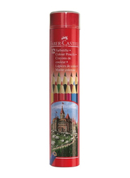 Faber-Castell 12-Piece Tin Tube Color Pencil Set, Multicolour