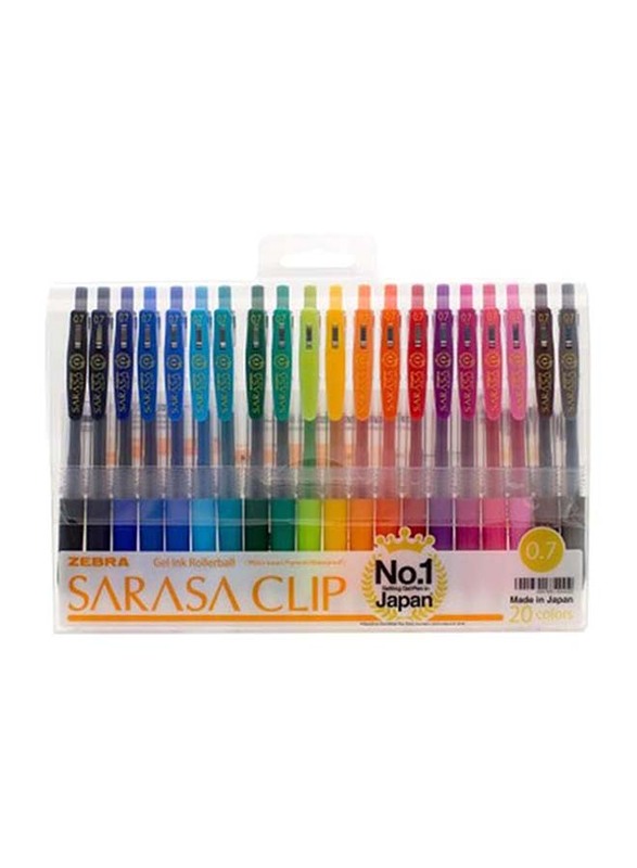 

Zebra 20-Piece Sarasa Clip Gel Ink Roller Ball Pen Set, Multicolour