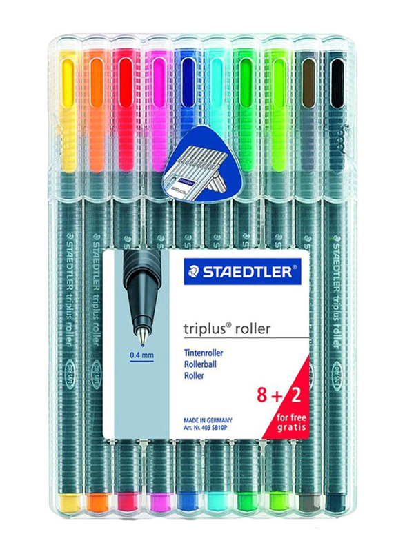 

Staedtler StaEDT Perfumeler 10-Piece Triplus Rollerball Pen Set, Multicolour