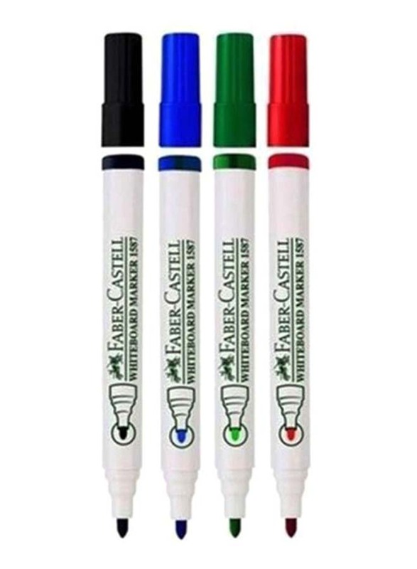 

Faber-Castell Whiteboard Bullet Tip Marker Set, 4-Piece, Multicolour