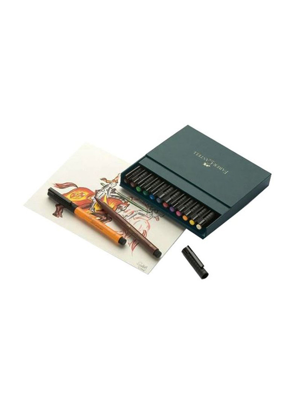 

Faber-Castell Pitt Artist Pen Set, 12-Pieces, Black/Brown/Yellow