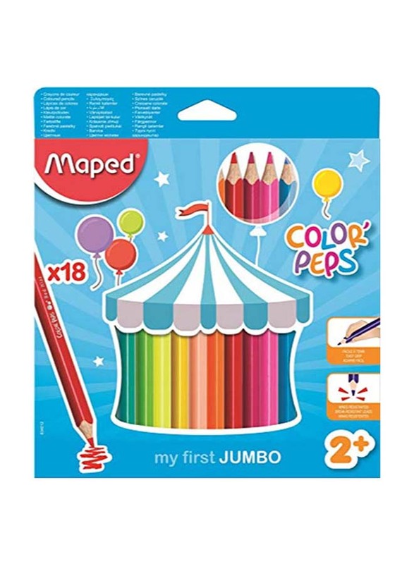 

Maped Color Peps My First Jumbo Colour Pencil Set, 18 Pieces, Multicolour