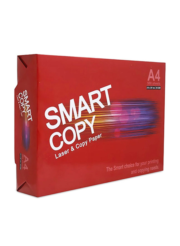 

Smart Copy Laser and Copy Printer Paper, 500 Sheets, 80 GSM, A4 Size, White