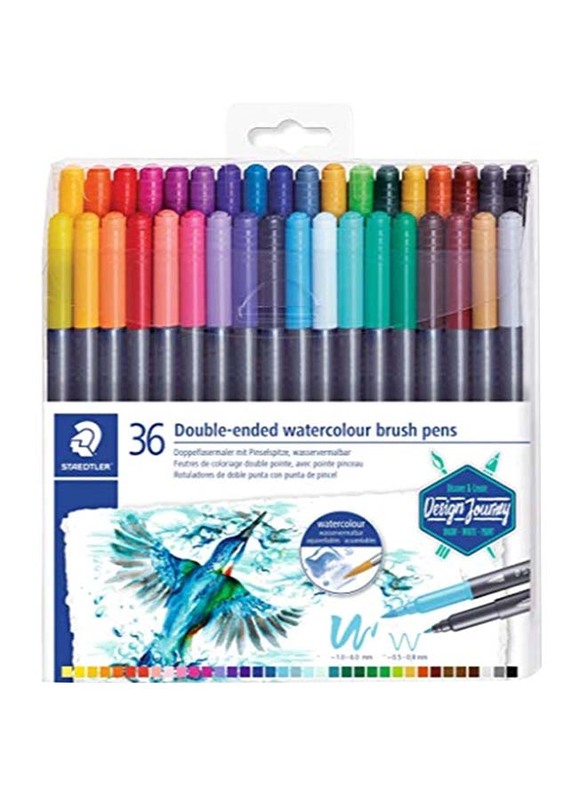 

Staedtler StaEDT Perfumeler Double Ended Watercolour Brush Pen Set, 36-Piece, Multicolour