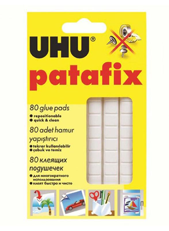 

UHU Patafix Glue Pads, 80 Pieces, White