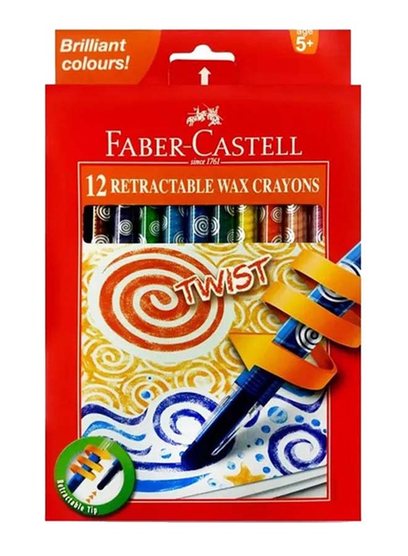 

Faber-Castell Twist Crayon Set, 12-Piece, Yellow/Pink/Blue
