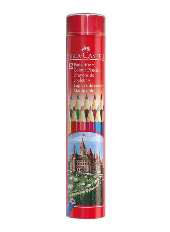 

Faber-Castell Color Pencils Set, In Round Tin, 12 Pieces, Multicolour