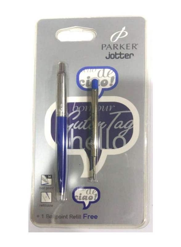 

Parker Jotter Ballpoint Pen with Refill, Blue/Silver