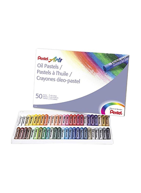 

Pentel Oil Pastel Colour Set, PHN-50, 50 Piece, Multicolour