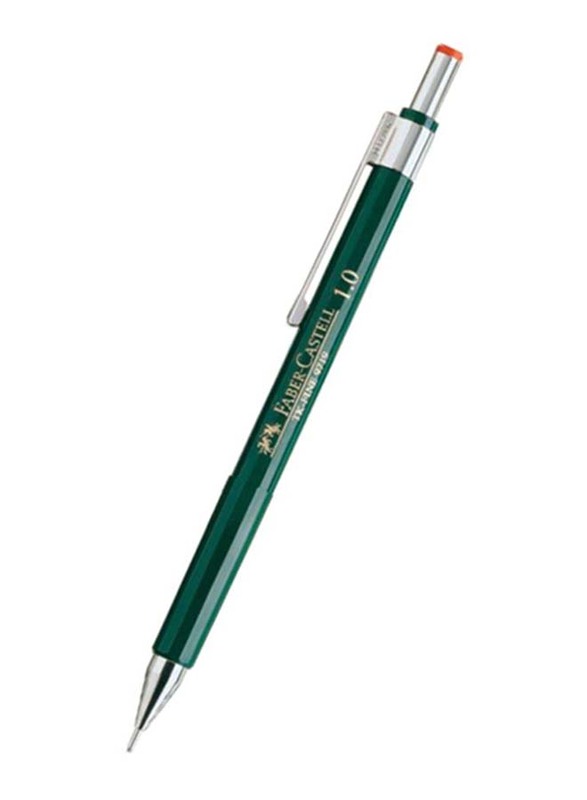 

Faber-Castell 10-Piece Mechanical Pencil Set, 1.0 mm, Green/Silver