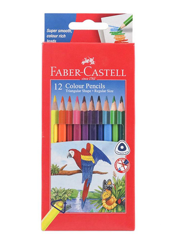 

Faber-Castell 12-Piece Triangular Color Pencil Set, Multicolour