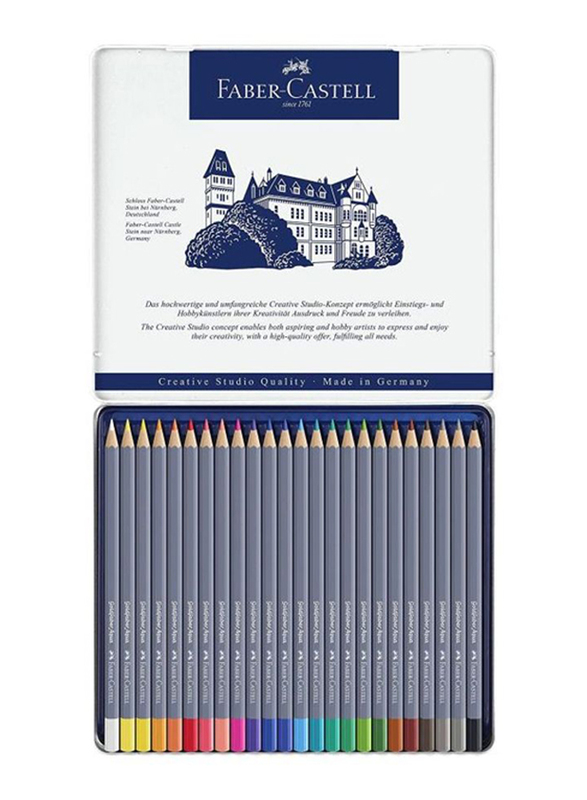 

Faber-Castell Goldfaber Aqua Wooden Colored Pencil Set, 24 Pieces, Multicolour