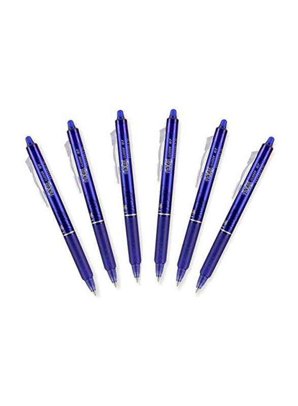 

Pilot 6-Piece FriXion Clicker Retractable Erasable Fine Ballpoint Gel Pen Set, Blue