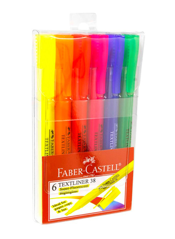 

Faber-Castell Textline 38 Highlighter Set, FB-157706, 6-Piece, Multicolour