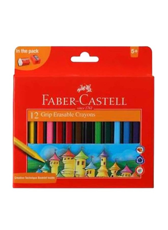 

Faber-Castell Grip Erasable Crayon Set, 12-Piece, Multicolour