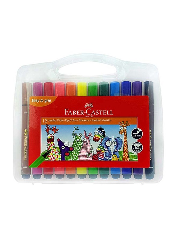 

Faber-Castell 12-Piece Fibre-Tip Colour Marker Set, Multicolour