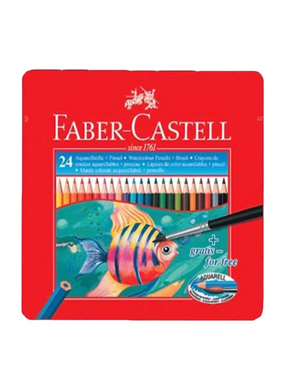 

Faber-Castell Watercolour Pencil Set, 24 Pieces, 114425, Multicolour