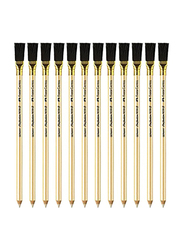 Faber-Castell 12-Piece Perfection Eraser Pencil with Brush Set, Gold/Black