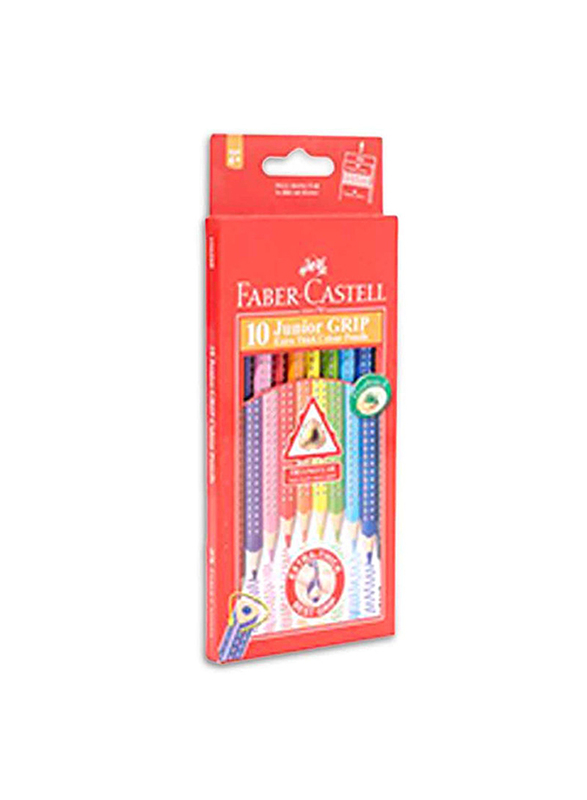 

Faber-Castell 10-Piece Junior Grip Color Pencil Set, Pink/Blue/Green