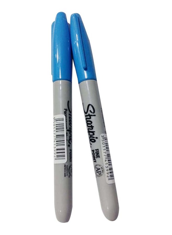 

Sharpie 2-Piece Fine Point Permanent Marker Set, Light Blue