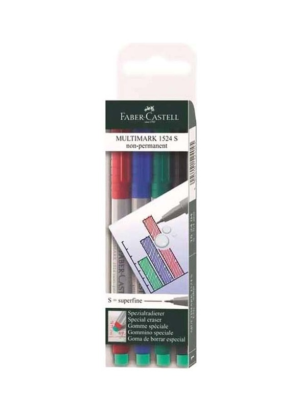 

Faber-Castell Multimark Marker Set, 4-Piece, Multicolour