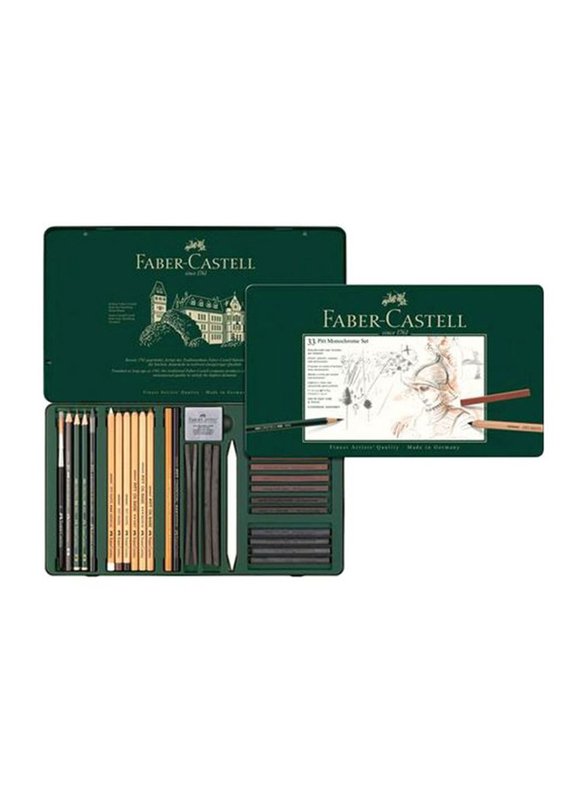 

Faber-Castell Pitt Monochrome Set, 33-Piece, Beige/Black/Brown